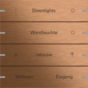 Preview: GIRA Wippenset 4f indiv. Tastsens 503438