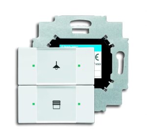 Busch-Jäger 6126/01-84 UP-Sensoren für KNX, UP-Sensoren solo®, Tastsensor, 2-fach mit Busankoppler, studioweiß (6116-0-0173)