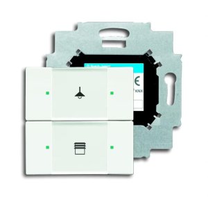 Busch-Jäger 6126/01-884 UP-Sensoren für KNX, UP-Sensoren future® linear, Tastsensor, 2-fach mit Busankoppler, studioweiß matt (6116-0-0181)