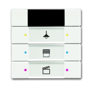 Busch-Jäger 6129/01-884 UP-Sensoren für KNX, UP-Sensoren future® linear, Tastsensor, 3/6-fach mit Infrarot, studioweiß matt (6135-0-0153)