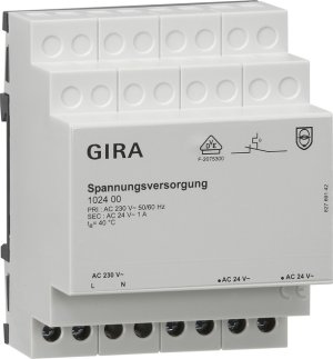 Gira 102400 Spannungsversorgung AC 24 V 1 A KNX/EIB REG
