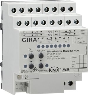 Gira 103900 Jalousieaktor 4fach 230V AC KNX/EIB REG