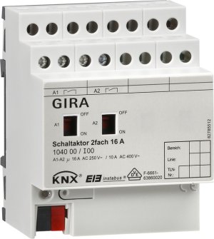 Gira 104000 Schaltaktor 2fach 16 A KNX/EIB REG