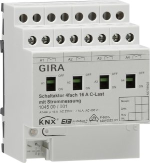 Gira 104500 Schaltaktor 4fach 16 A C-Last KNX/EIB REG