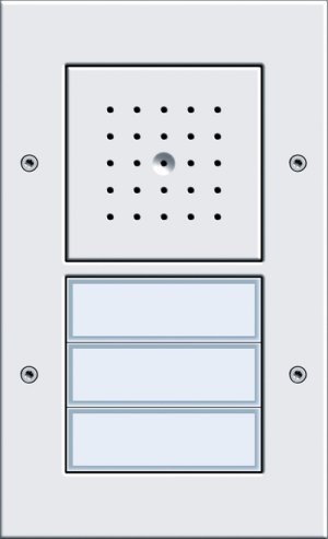 Gira 126766 Tuerstation AP 3fach Tuerkommunikation Reinweiss