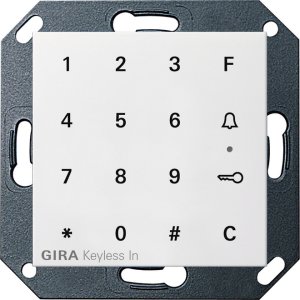 Gira 260527 Gira Keyless In Codetastatur System 55 Reinweiss matt