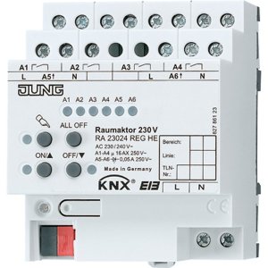 Jung RA23024REGHE KNX Raumaktor 6fach 230 V