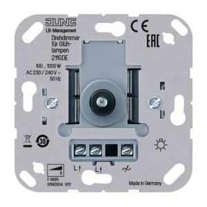 Jung 211GDE Drehdimmer m. Druck-Wechsel