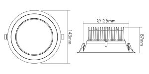 Nobile LED Downlig LEDDOWNLIGHT125UGR1912W, 1565383510